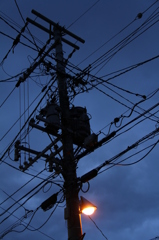 電柱の明かり