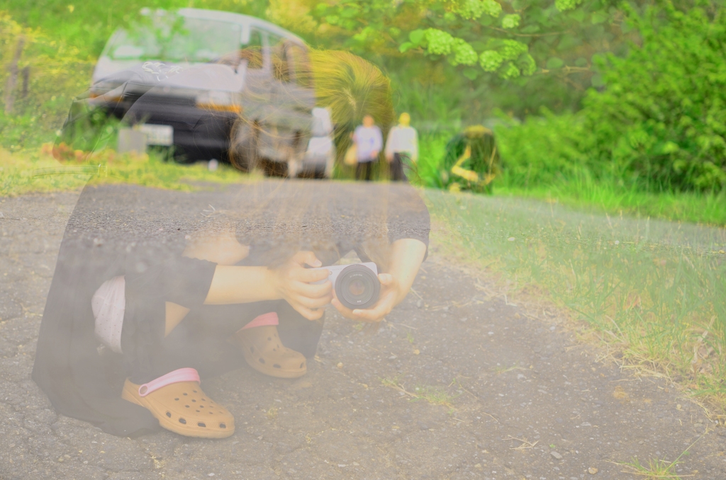 撮影姿。