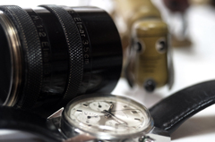 Old Elmar中間リングと僕の時計