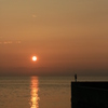 sunset fisherman