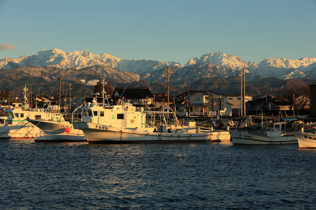 初冬の滑川漁港