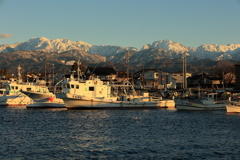 初冬の滑川漁港