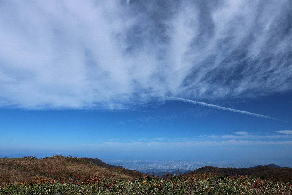 白木峰登山　富山湾を望む