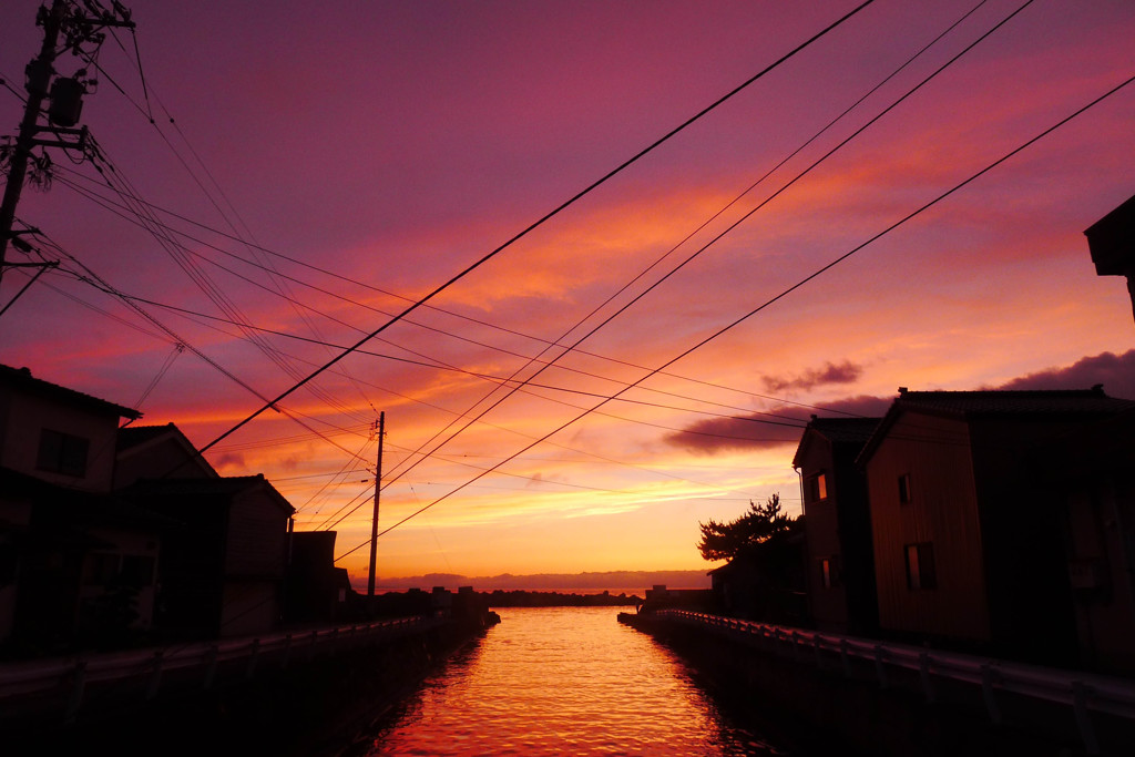 夕景　中滑川