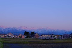 夕景　立山連峰