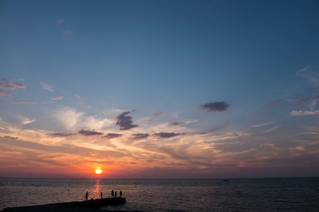 初秋の海辺