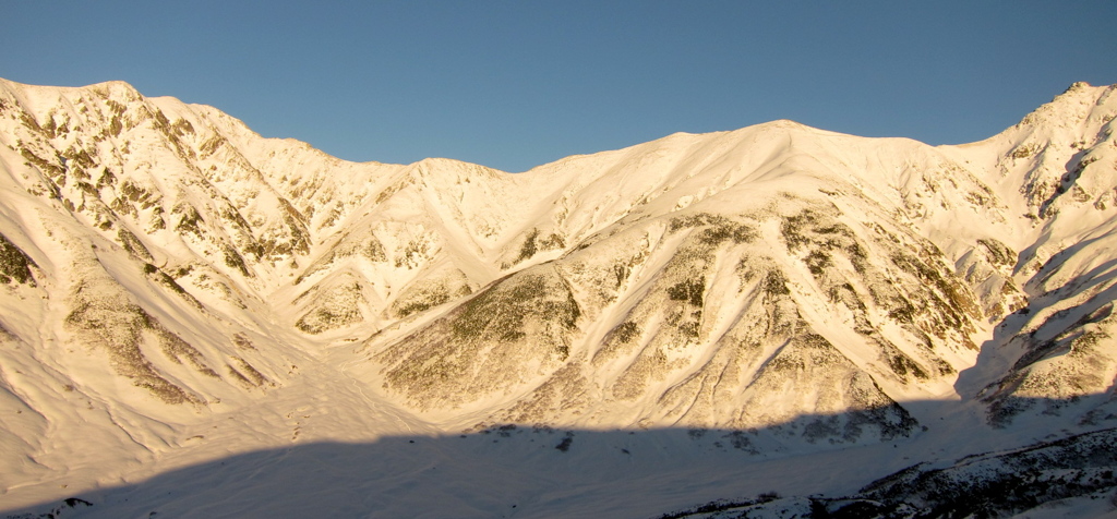 夕日に染まる標高2400M
