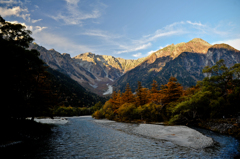 穂高の夕暮れ