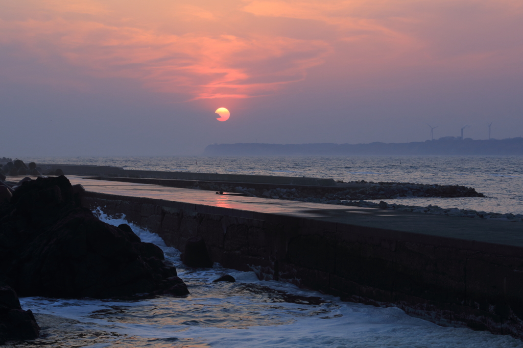 夕暮れ（屛風ヶ浦）千葉県