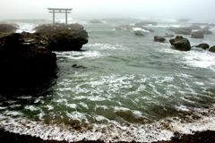 雨模様、大洗