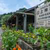 花のある駅舎
