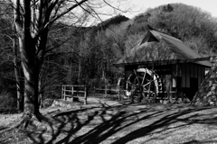 真冬の水車小屋