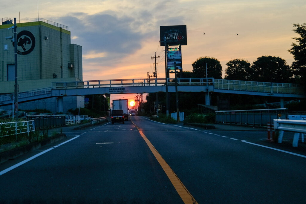夜明けの国道