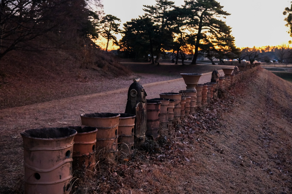 初日の出（大室古墳）