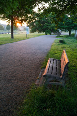 朝の公園　大室古墳