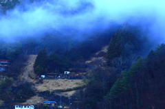 集落の夜明け、w.