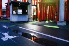 雨の小泉稲荷