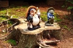 お出迎えの動物たち。