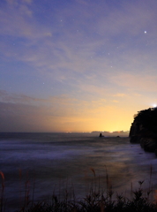 日立の海岸散歩（夜明け）