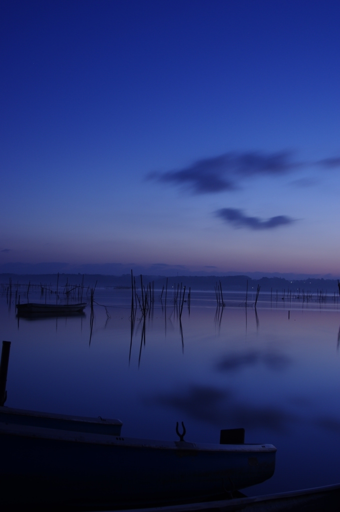印旛沼の夜明け