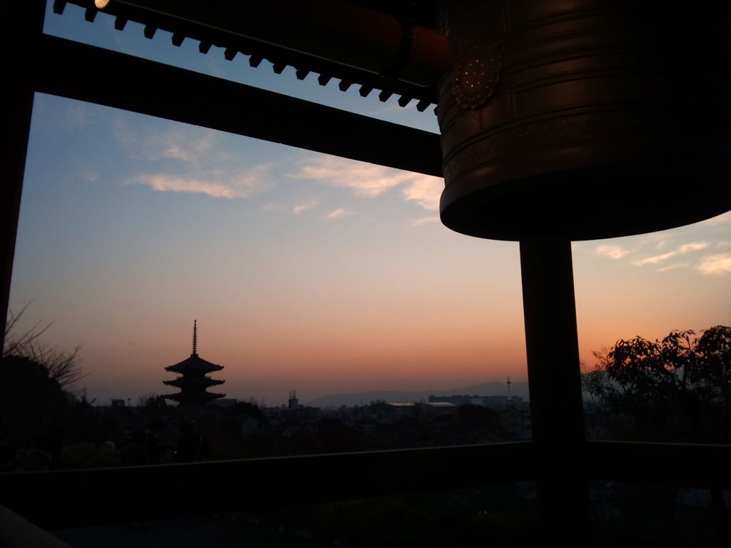高台寺からの夕暮れ