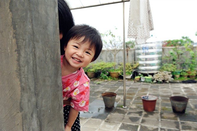 屋上の笑顔