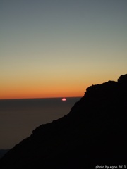 鳥海山からの夕日
