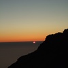 鳥海山からの夕日