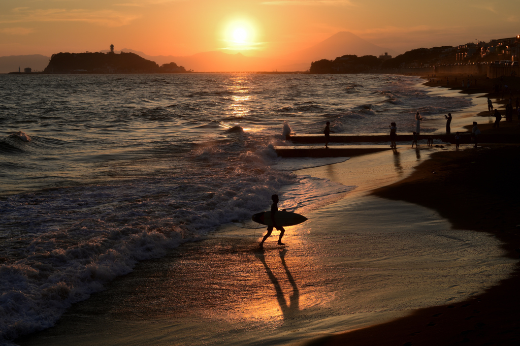 秋分の夕暮れ時