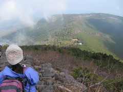 蓼科山頂付近からの眺め