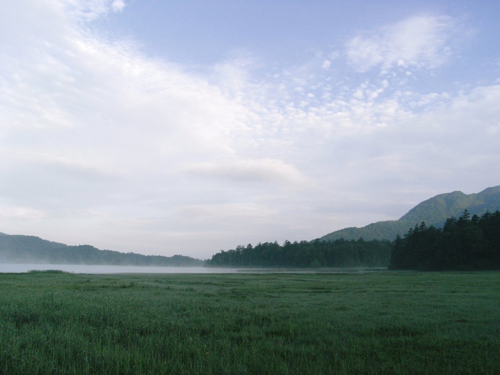 朝靄の尾瀬沼