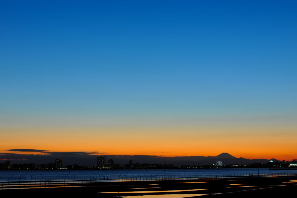 三番瀬の夕焼け
