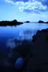 宿根木海岸にて