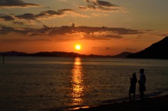 渋川の夕焼け
