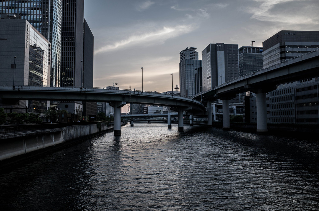 渡辺橋からの夕景
