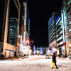 夜の札幌市街・冬