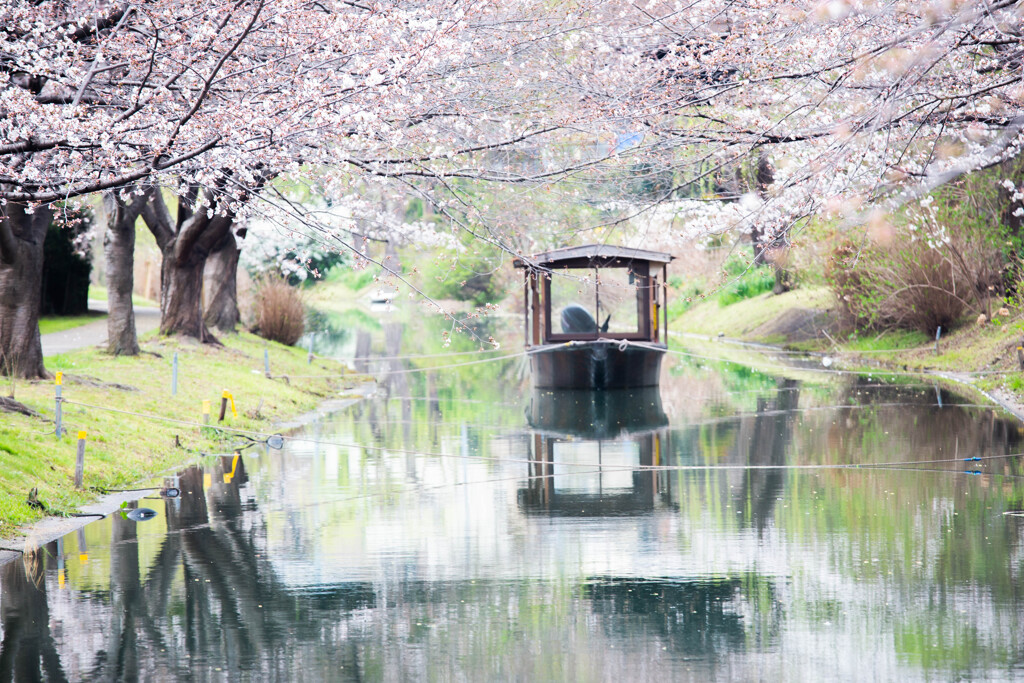 十石舟のある春景色　Ⅲ