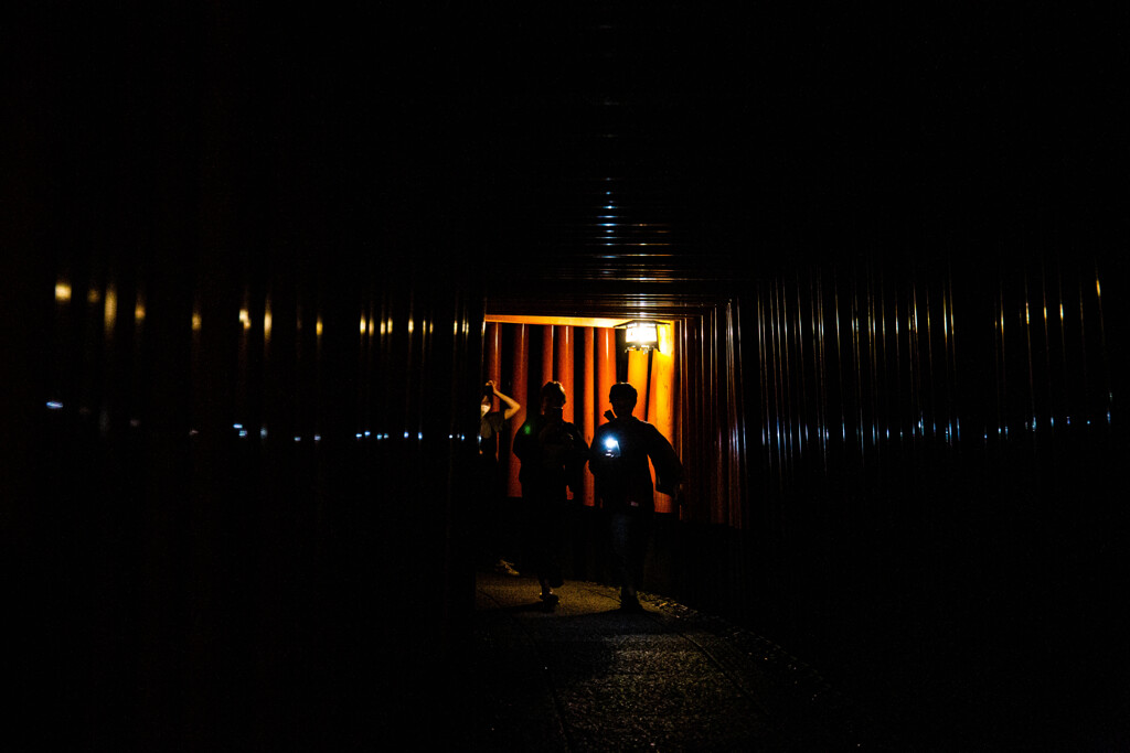 夜の千本鳥居