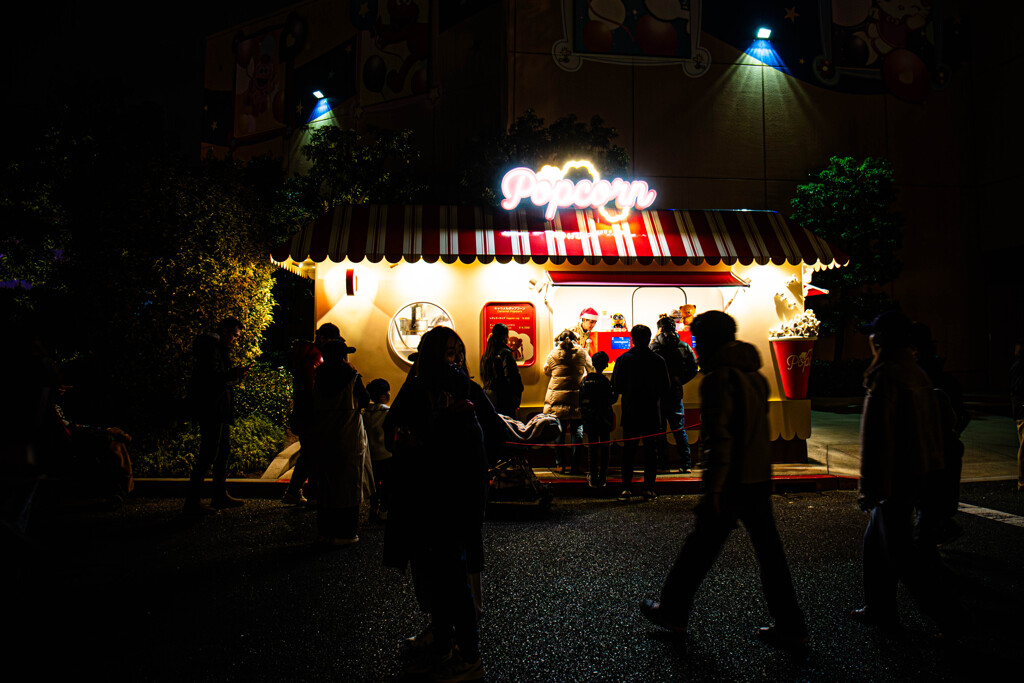 USJ 夜のポップコーンのお店