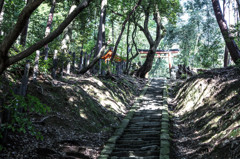 吉田神社　－末社への石段