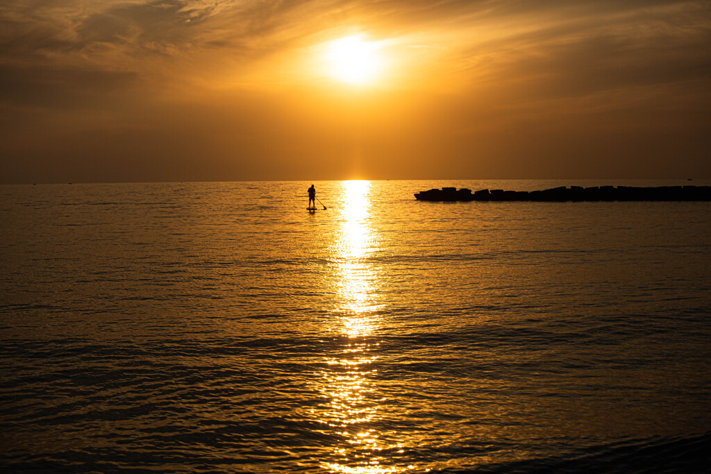 夕日ヶ浦海岸の夕景　Ⅰ