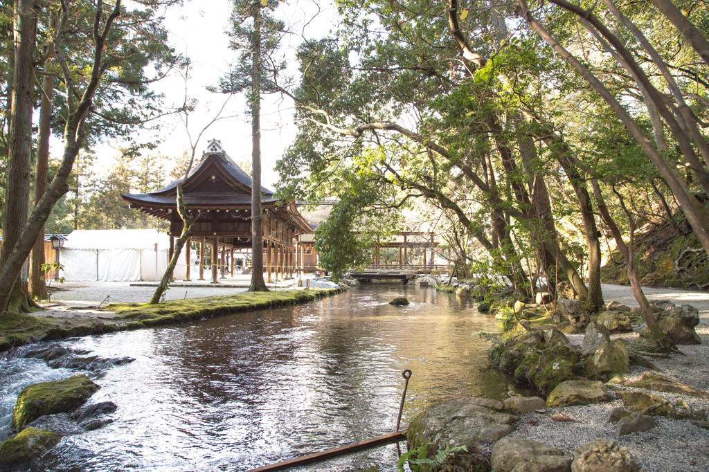 上賀茂神社にて。
