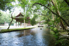 上賀茂神社に流れる小川