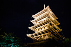 夜の東寺五重塔