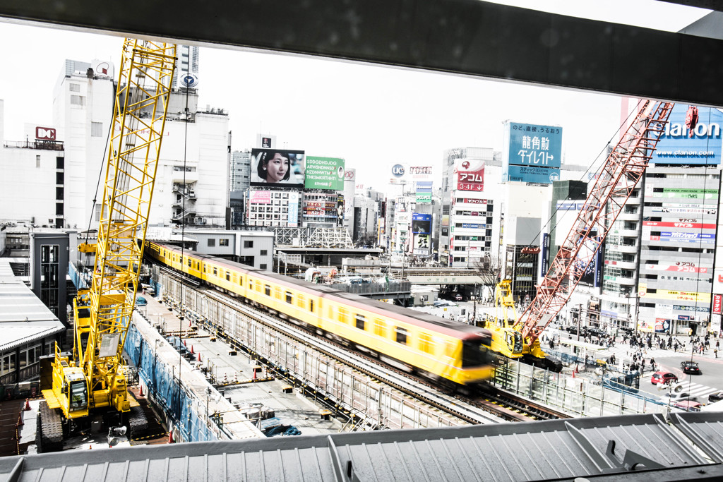 『銀座線・渋谷駅工事中』