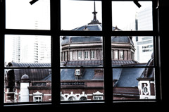 旧東京中央郵便局長室からの眺め