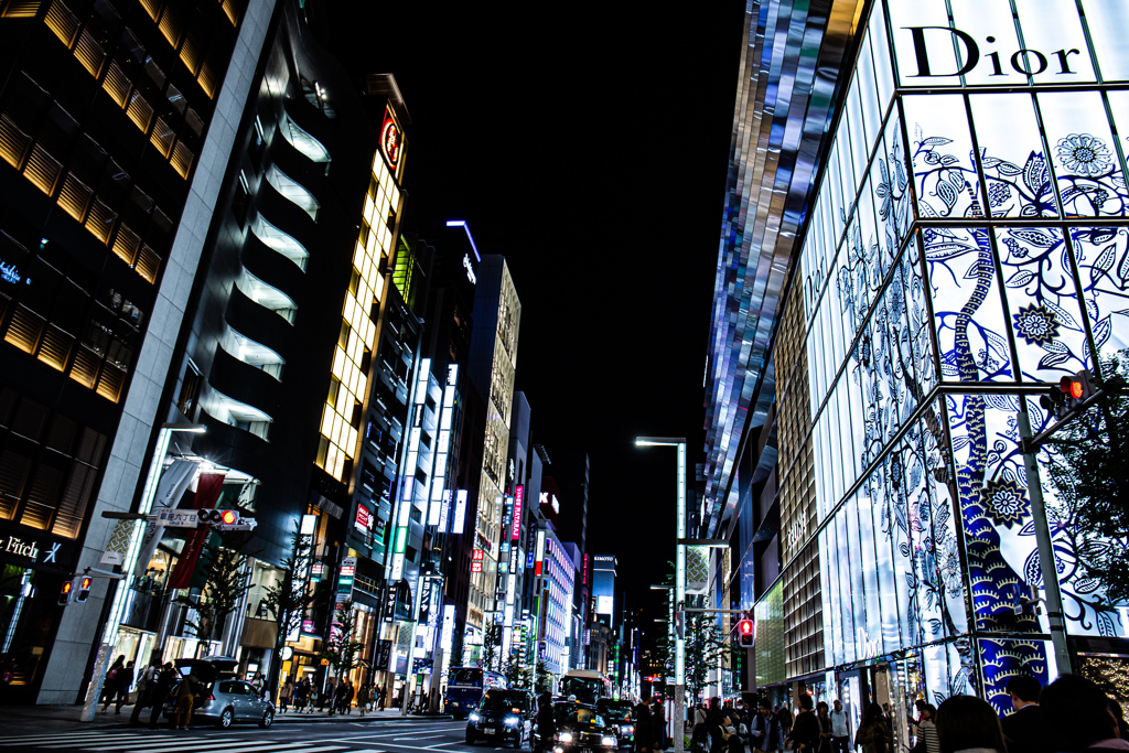 銀座夜景・6丁目界隈