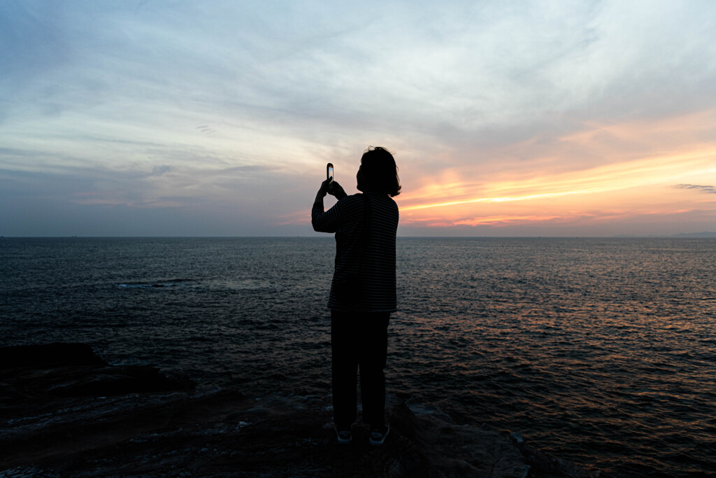 白浜 黄昏時