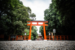 下鴨神社の南口の鳥居