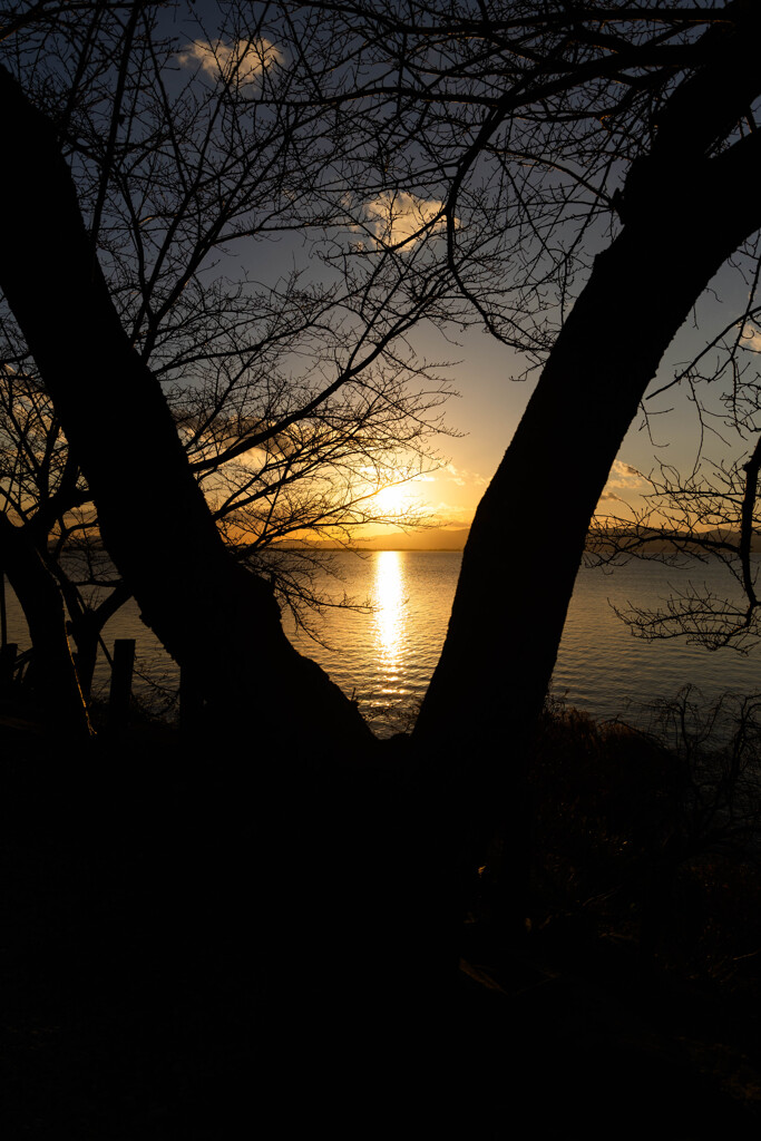 元日_湖畔の夕景　Ⅱ
